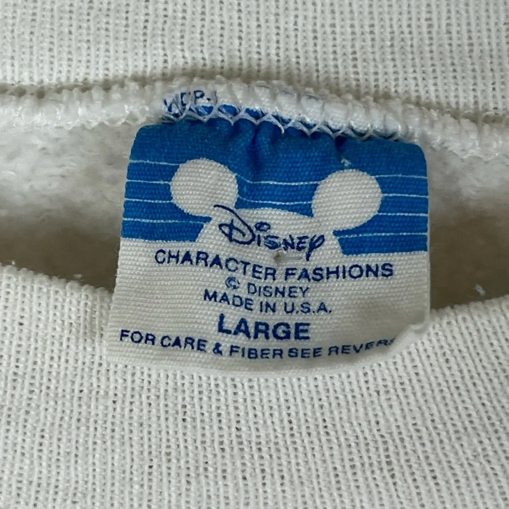 Vintage Disney Mickey Mouse Sweatshirt White Graphic Pullover Fleece